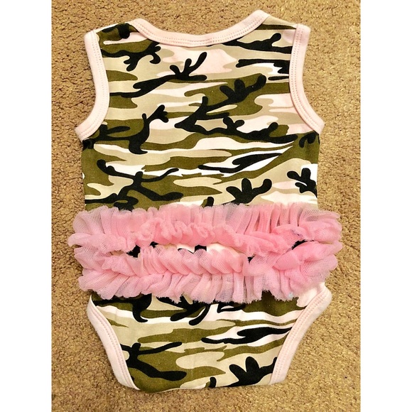 Ella Jackson baby girl camo tutu bodysuit Size 0-6 - Picture 4 of 5